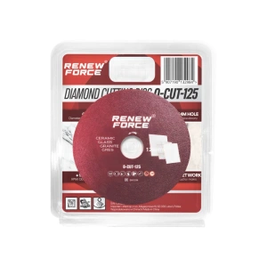 Disc diamantat subtire pentru taiere fina, 125 mm, pentru portelan, gresie, faianta, sticla si piatra naturala, utilizare uscata - Img 3
