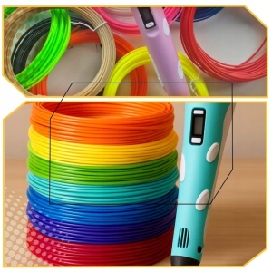 Filament 3D pentru creion 3D, multicolor, PLA 1.75 mm, 200 m, 20 culori, 10 m fiecare, imprimare rapida, fara miros, fara blocaj - Img 8