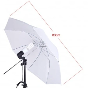 Kit de 4 umbrele alb-negru, 2 trepiezi reglabili 200 cm, 2 becuri LED 25W - Img 2