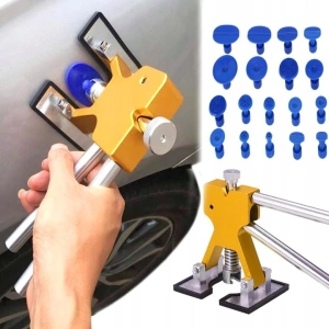 Kit profesional pentru reparatii caroserie auto cu ventuze, 18 adaptoare, pentru eliminarea deformarilor caroseriei, 18.5x12x8 cm - Img 10