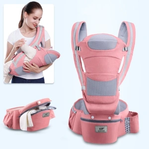 Marsupiu ergonimic,multifunctional pentru bebelusi,15in1,greutate maxima 25 kg - Albastru deschis - Img 11