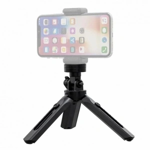 Mini trepied extensibil cu suport de telefon, filet universal 1/4, cap rotativ 360 grade - Img 2