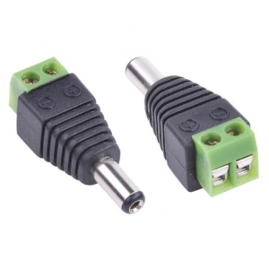 Mufa alimentare CCTV tata pentru camere supraveghere, conector alimentare 2.1/5.5 mm cu prindere surub, compatibil cablu alimentare sau UTP, 1 buc - Img 2