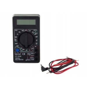 Multimetru digital DT-830B, cu ecran LCD, sonde de test incluse, alimentare 9V, negru - aparat profesional de masurare electrica