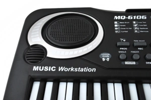 Orga electronica pentru copii, 61 clape, microfon inclus, alimentare 6V, functie de inregistrare, 54 x 17 cm - instrument muzical educational pentru incepatori - Img 6