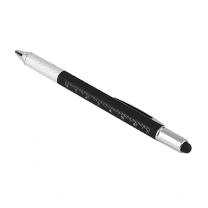 Pix multifunctional 6 in 1, rigla, 2 surubelnite, touchscreen, nivela cu bula, metal, 14.8 cm, negru-argintiu - Img 8