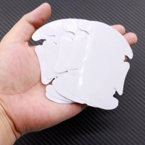 Protectii manere usi auto transparente 85 x 95 mm, set 4 folii autoadezive, folie protectie caroserie, universale, rezistente la zgarieturi - Img 9
