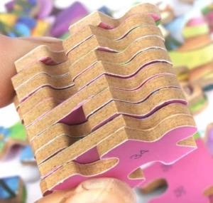 Puzzle din lemn multicolor 22.5 x 13.5 cm, 60 piese, model submarin cu animale, joc educativ pentru copii, dezvoltarea atentiei si coordonarii - Img 3