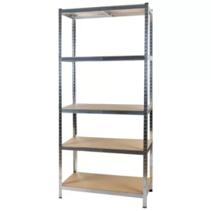 Raft metalic pentru depozitare, 5 polite, capacitate 175 kg/polita, total 875 kg, 220x100x45 cm