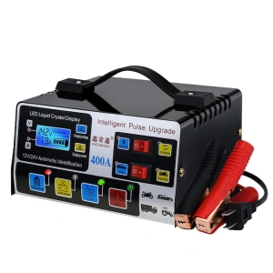 Redresor auto, multifunctional, afisaj LCD, 12V/24V, 140v-250v, negru - Img 6