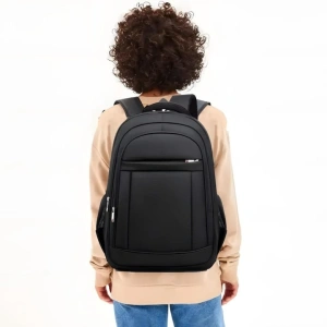 Rucsac multifunctional, impermeabil, pentru laptop cu diagonala 15.6", bretele reglabile, poliester, unisex, 51 x 30 x 24 cm, negru - Img 3