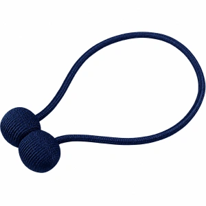 Set 2 suporturi magnetice pentru perdele, snur decorativ impletit, 44 cm, albastru inchis, magnet puternic - Img 4
