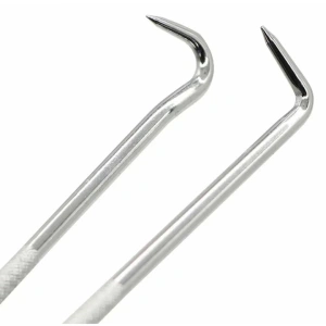 Set 4 carlige universale pentru etansari si inele, pentru tragere si manipulare elemente de cauciuc, otel si PP, varfuri magnetizate, 16 cm, negru/rosu - Img 2