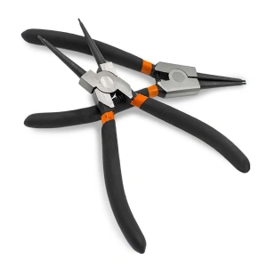 Set 4 clesti pentru sigurante Seeger 4 in 1, interior si exterior, varfuri drepte si 90°, metal si plastic - Img 6