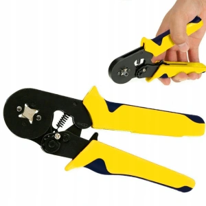 Set cleste sertizare galben-negru 0.25-10 mm² cu trusa 500 pini terminali izolati, ferule multicolore pentru cabluri electrice - Img 6