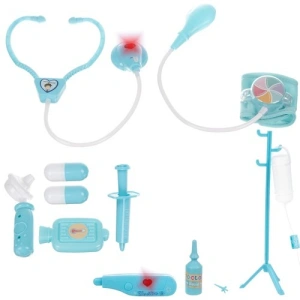 Set complet,trusa de doctor pentru copii,dezvoltare si distractie - Albastru - Img 5