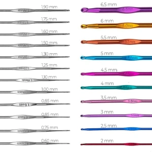Set de crosetat 100 piese, ace din aluminiu si inox, accesorii complete, husa organizatoare inclusa, ideal pentru incepatori si avansati, multicolor - Img 3