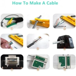 Set de reparare LAN a cablului de rețea 9 in 1 + husa depozitare - Img 8