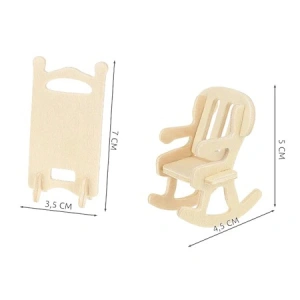 Set mobilier din lemn pentru casuta papusilor, 34 obiecte de mobilier, 175 elemente - Img 3