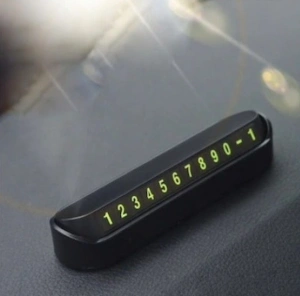 Suport afisaj numar telefon auto pentru parcare temporara, magnetic, ascundere rapida, fixare 3M, negru, 13 cm - Img 3