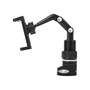 Suport auto pentru telefon, montare pe oglinda retrovizoare, latime reglabila 5-10 cm, rotativ 360°, negru - Img 2