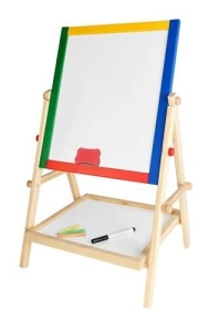 Tabla magnetica cu 2 fete de scris,pentru copii,inaltime maxima 65 cm,accesorii incluse - Img 2