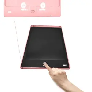 Tableta grafica de desenat pentru copii de 8.5 inch diagonala, cu buton de stergere si creion - Roz - Img 5