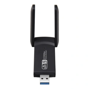 Adaptor wireless USB dual band 2.4 si 5 GHz, 1200 Mbps, USB 3.0, antene externe, culoare neagra - Img 6