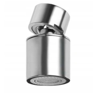 Aerator baterie chiuveta, economie apa pana la 70%, rotire pentru reglarea debitului 2-8 L/min, cromat, montaj universal, 2.2 x 4.5 x 2.7 cm - Img 1