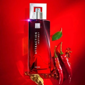 Apă de parfum Avon Attraction Instinct pentru bărbați 75 ml - parfum lemnos-condimentat cu note de piper negru, salvie și ambră caldă, dedicat bărbatului care trăiește după instinct - Img 2