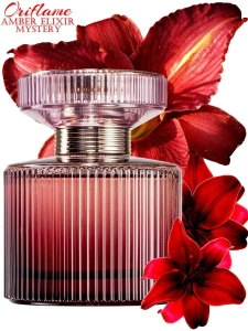 Apa de parfum Oriflame Amber Elixir Mystery pentru femei 50 ml, aroma orientala senzuala cu crin rosu si chihlimbar - Img 6