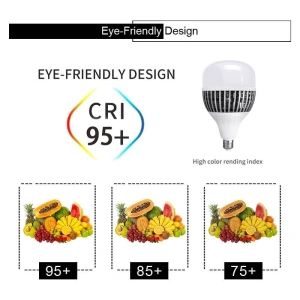 Bec foto LED 80W 6400K - lumina continua rece, fasung E27 - Img 4