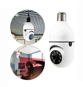 Camera de supraveghere wifi,senzori miscare,conectare Android,iOS,soclu bec E27 - Img 5