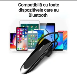 Casca Bluetooth 5.0 New Bee, wireless, autonomie 20 ore, husa transport si protectie inclusa - Img 5