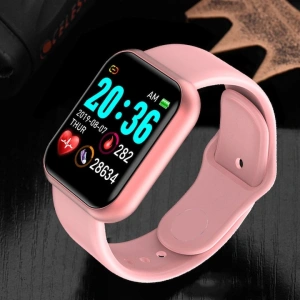 Ceas smartwatch, Bluetooth, monitorizare somn, pedometru, puls, activitati, notificari, roz - Img 4