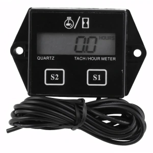 Contor de ore pentru motoare, tahometru digital, IP65, monitorizare timp si turatii, negru - Img 6