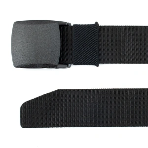 Curea barbati din nylon ajustabila, design fara gauri, catarama din plastic rezistent, 120 cm, neagra - confort, rezistenta si stil modern - Img 6