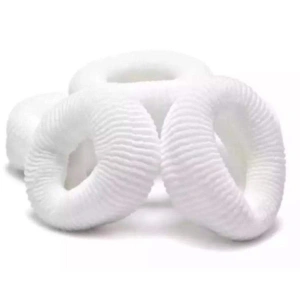 Elastice albe pentru par, set 10 buc, diametru 2.5 cm, model spiralat flexibil, accesorii fara urme pentru prinderea confortabila a parului - Img 7