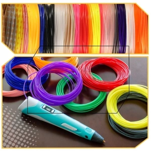 Filament 3D pentru creion 3D, multicolor maro, PLA 1.75 mm, 100 m, 20 culori, 5 m fiecare, imprimare rapida, fara miros, fara blocaj - Img 6
