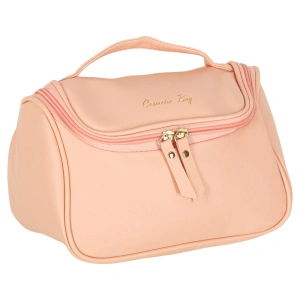 Geanta cosmetica, pentru calatorii, PVC, 23 x 13 x 17 cm, roz - Img 8