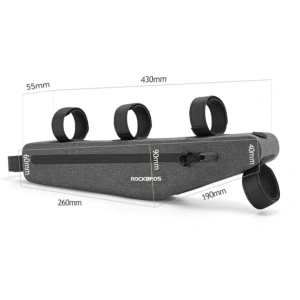Geanta impermeabila pentru bicicleta, 1.5l, 55 x 430 x 90 mm, negru - Img 2