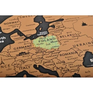 Harta razuibila a lumii,cu drapele si accesorii incluse, pentru copii si pasionati de calatorii,82x59 cm - Multicolor - Img 4