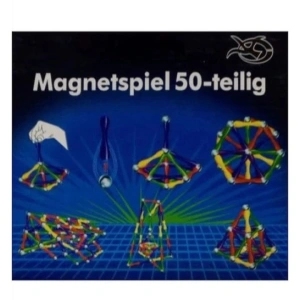 Joc de constructie magnetic multicolor, 50 piese 3D, set educativ cu forme geometrice si magneti, pentru dezvoltarea creativitatii si gandirii spatiale, 3 ani+ - Img 9