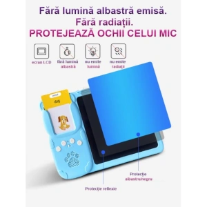 Joc educativ cu tableta de 8.5 inch pentru copii 3-7 ani, invatare engleza, asociere 224 cuvinte cu imagini - Albastru - Img 6