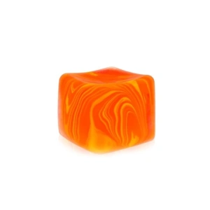Jucarie antistres portocaliu 3.5 x 3.5 x 3.5 cm, cub squishy cu revenire lenta, fidget senzorial din TPR, pentru copii si adulti - Img 7