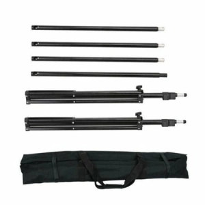Kit studio foto, suport fundal reglabil 2x3m, clesti inclusi + 3 panze de fundal multicolore 2x3m - Img 7