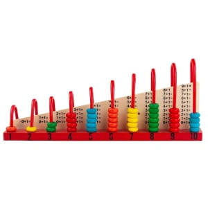 Numaratoare din lemn pentru copii, dubla, 10 coloane, 29x6,5x11,5cm - Multicolor - Img 5