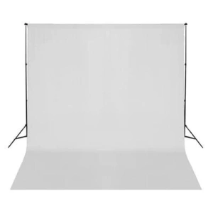 Panza fundal foto din bumbac,prindere pe bara suport fundal studio,dimensiune 3x4 m - Alb