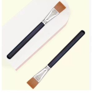 Pensula pentru pictura, body painting, cosmetice, multifunctionala, varf plat, peri sintetici fini, maner ergonomic, plastic, negru - Img 10