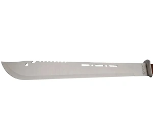 Sabie de vanatoare, tip maceta, maner ergonomic din lemn, otel inoxidabil, 70 cm, husa inclusa - Img 3